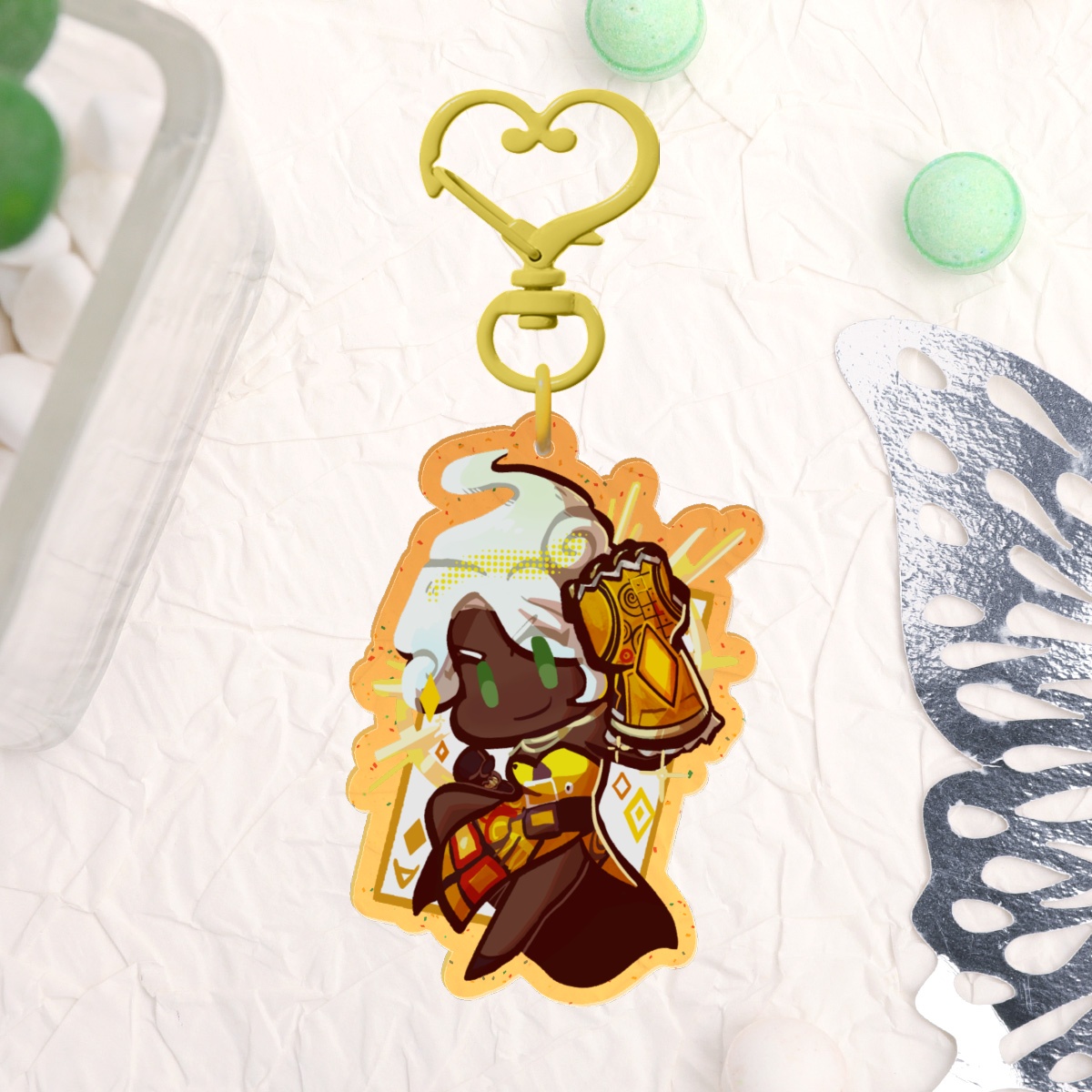[Library of Ruina] King of Greed Translucent Glitter Keychain