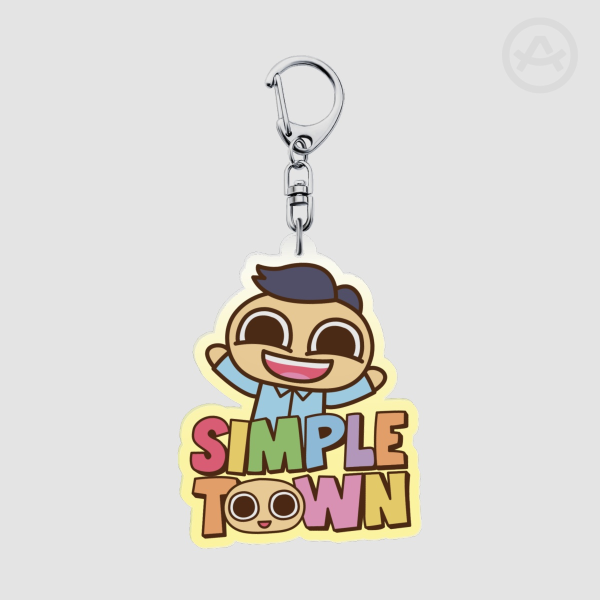 🌟 Simple Town Cute Eggy Acrylic Keychain