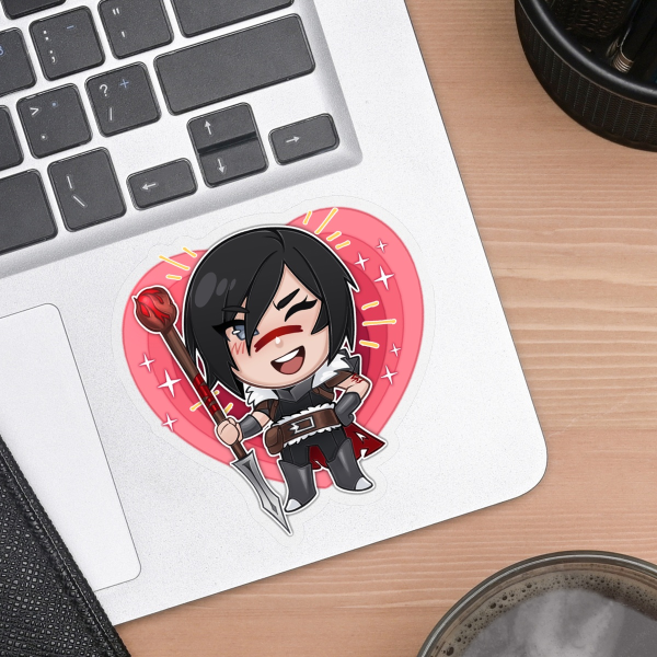 Dragon Age 2 FemHawke (Hawke) Clear Vinyl Sticker
