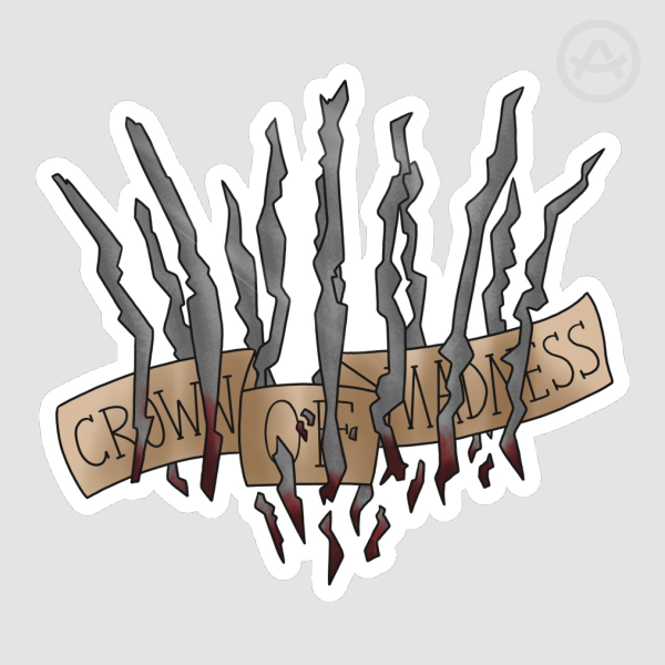 Crown of Madness Die Cut Stickers