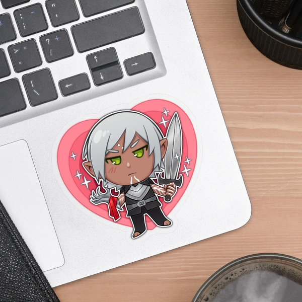 Dragon Age 2 Fenris Clear Vinyl Sticker