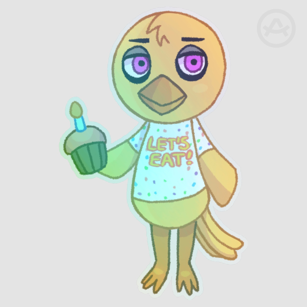 Chibi Chica Holographic Sticker - 3 Inch