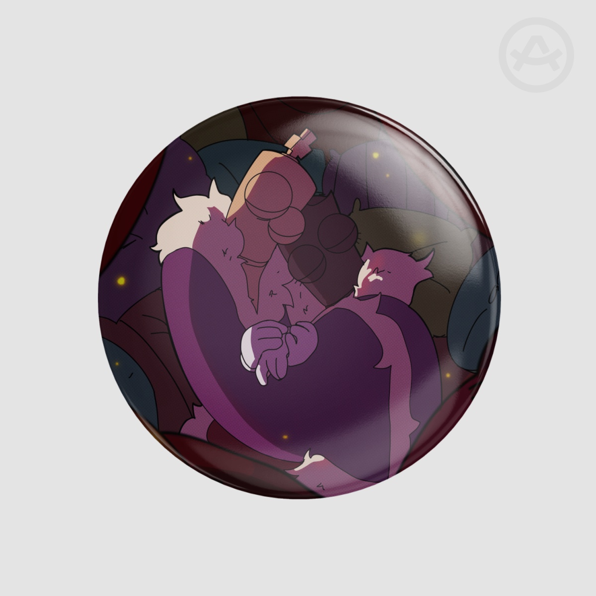 Checkmates Pillow fort round pin