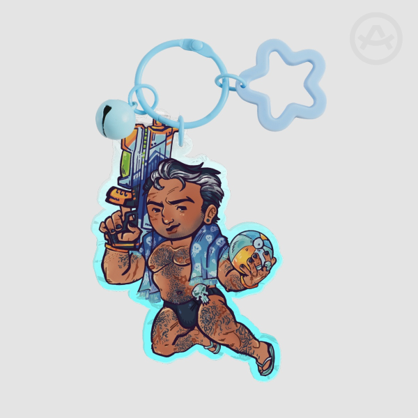 Beach Punisher Acrylic Keychain