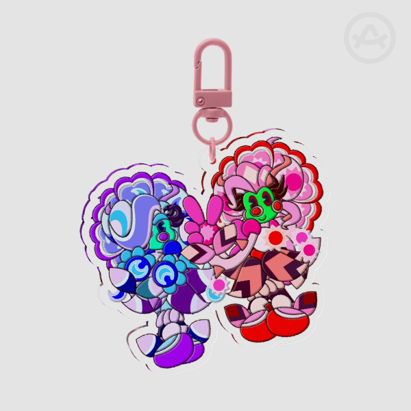 The Mayfluoretta Twins Keychain