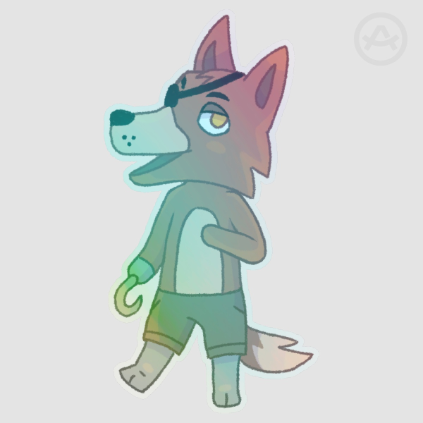 Chibi Foxy Holographic Sticker - 3 Inch