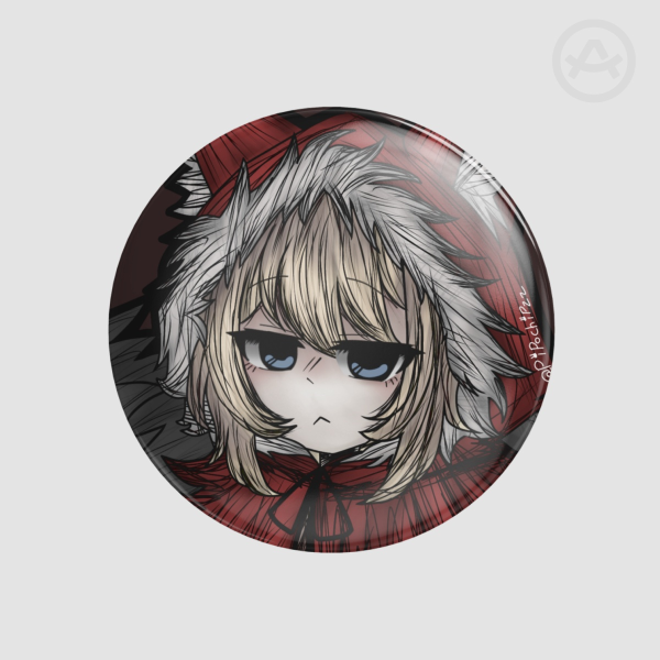 Red Hood Black souls Round Badges (Button Pins)