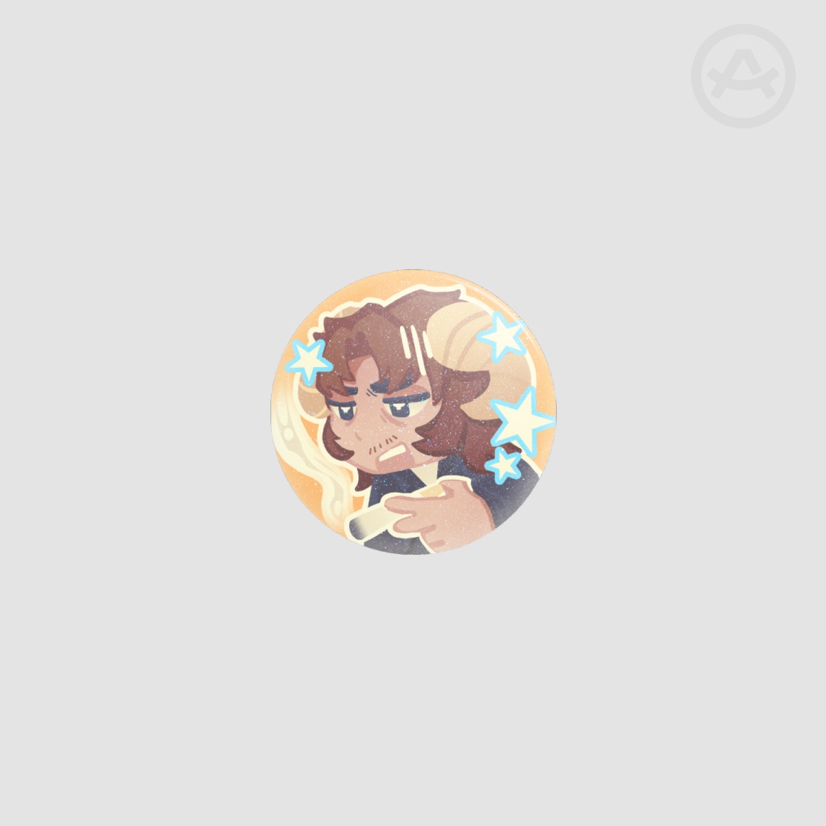 Jschlatt QSMP 2 Glitter Round Badges (Button Pins) 32mm