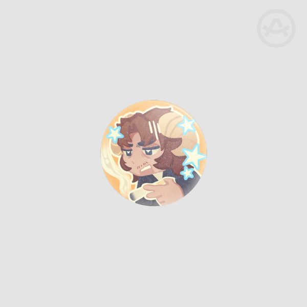 Jschlatt QSMP 2 Glitter Round Badges (Button Pins) 32mm