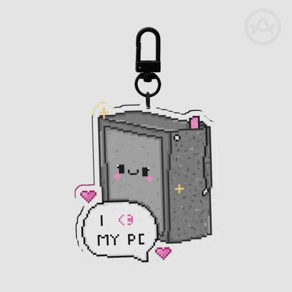 I <3 My PC Acrylic Keychain