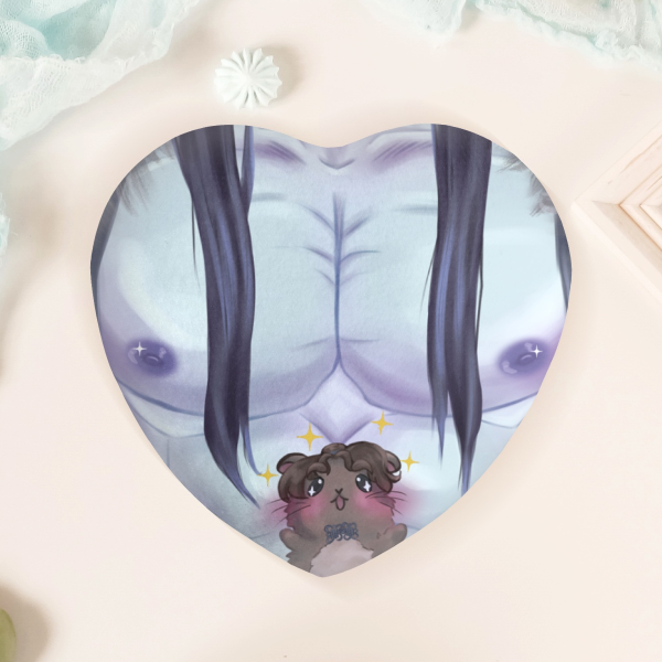 Moshang Heart Shape Plush Badge