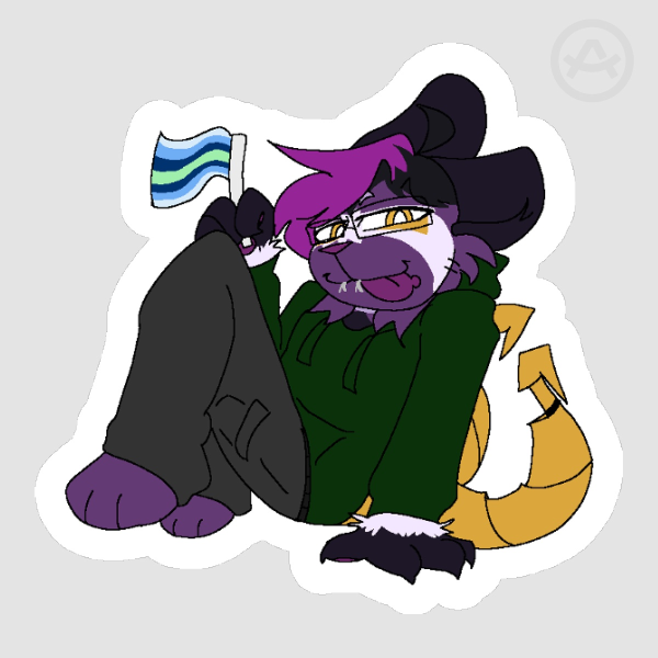 [OC] PRIDE - Rhinestone Boyflux Flag Die Cut Sticker