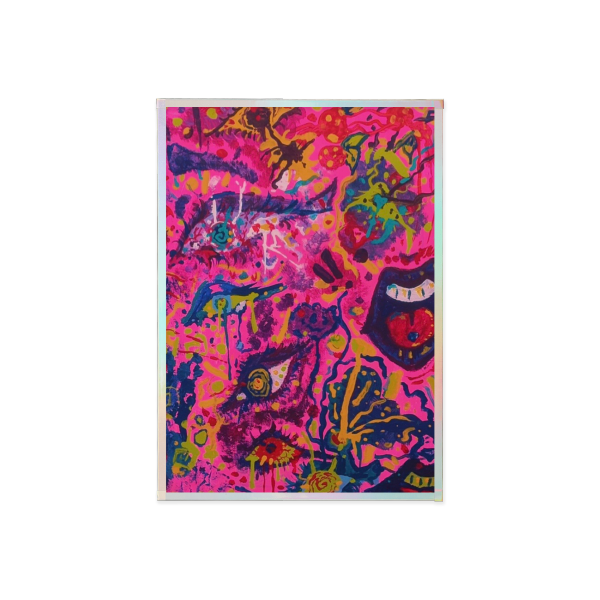"drugs, drugs, & more drugs"  art board/painting