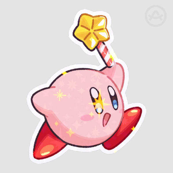 KIRBY STAR ROD (holo star) sticker