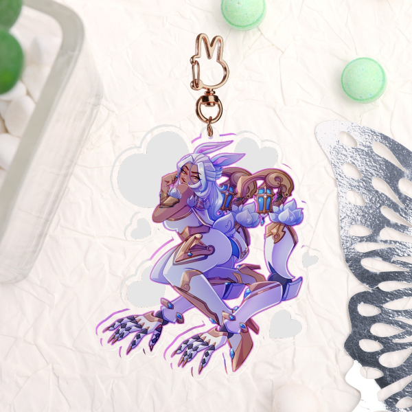 Business Bunny Domina Acrylic Keychain