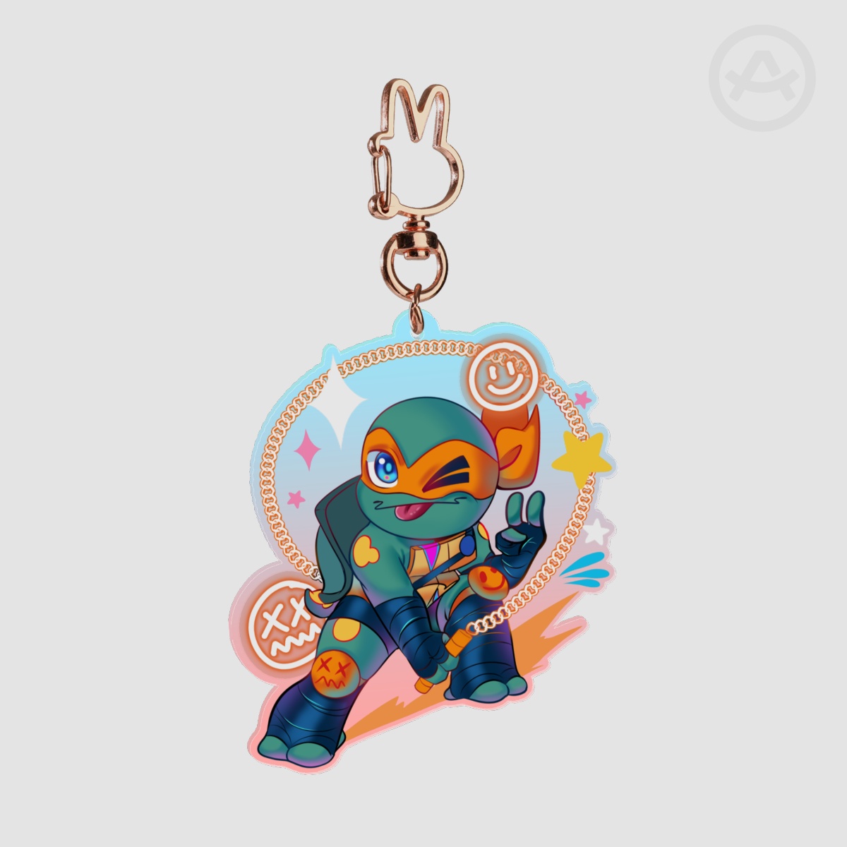 ROTTMNT- Mikey Keychain