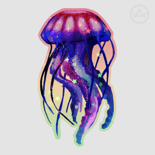 Galaxy Jellyfish Sticker