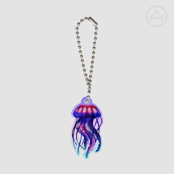 Galaxy Jellyfish Keychain