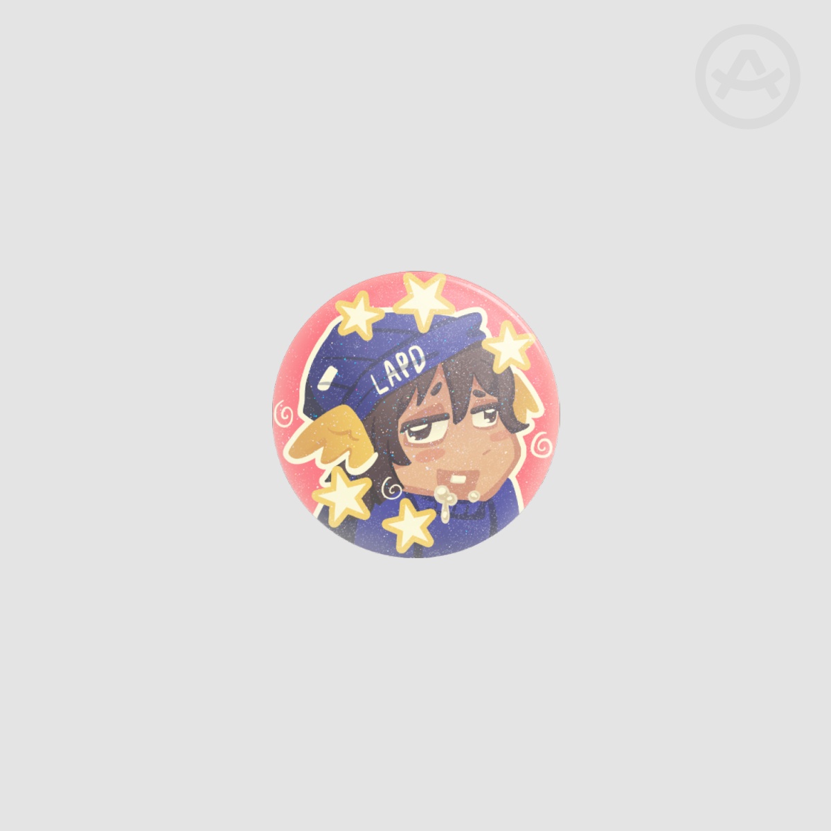 Quackity QSMP 2 Glitter Round Badges (Button Pins) 32mm