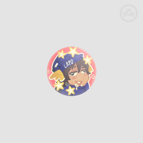 Quackity QSMP 2 Glitter Round Badges (Button Pins) 32mm
