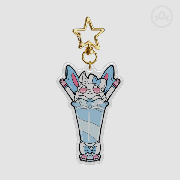 Shiny Sylveon Eeeveecream Epoxy Keyring