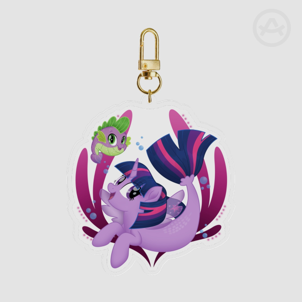 Twilight & Spike Mermay Keychain