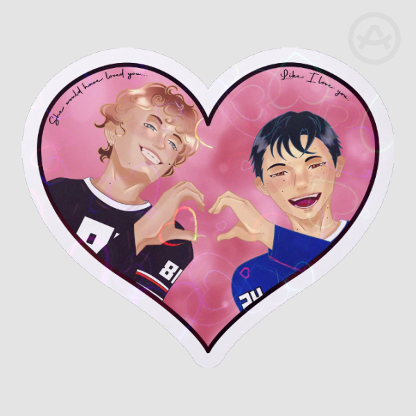 Hollanov Heart Die Cut Stickers