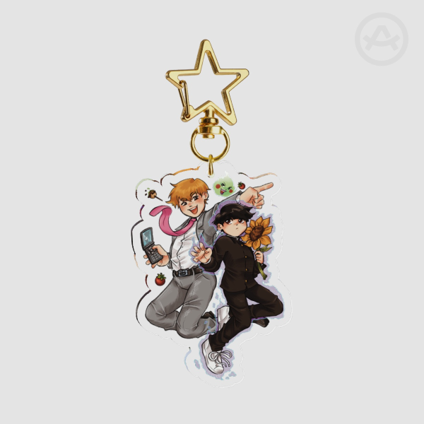 Mob and Reigen Keychain