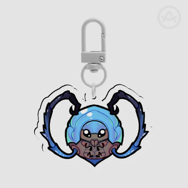 Roller beetle keychain