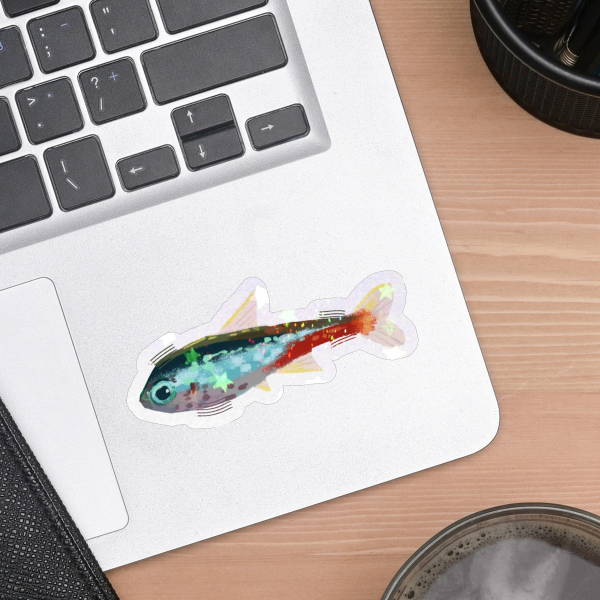 Neon Tetra fish sticker