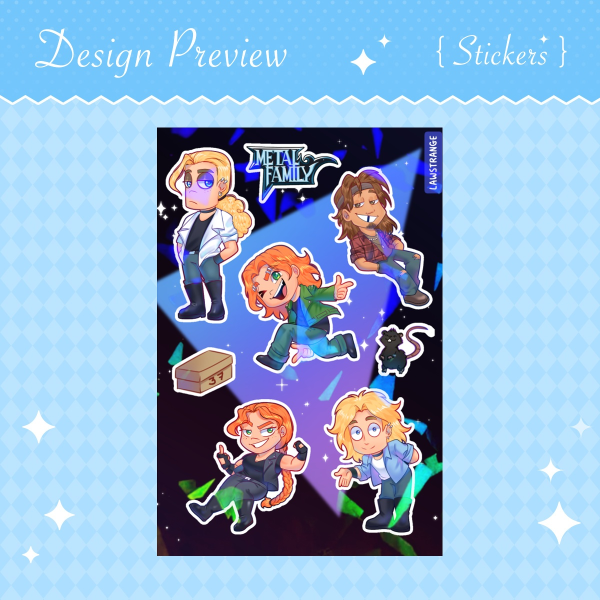 Metal Family -- Stickers Sheet Holo