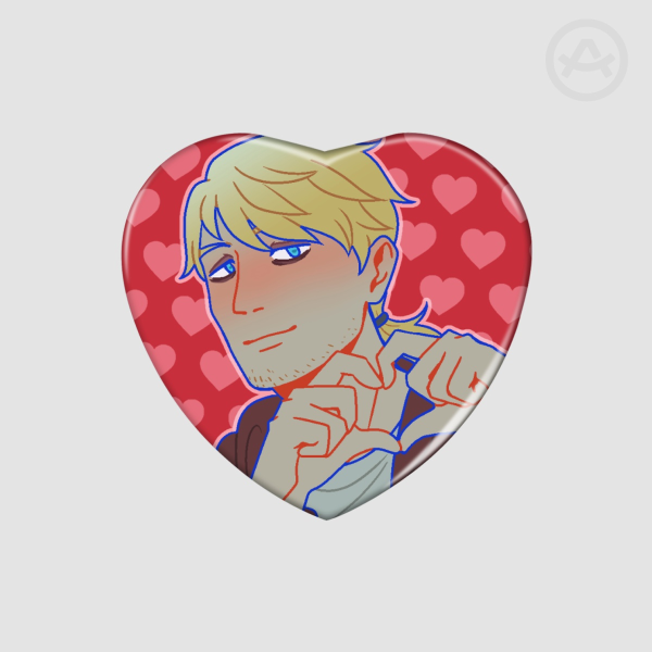 Lawrence Oleander Heart Shape Holographic Badges