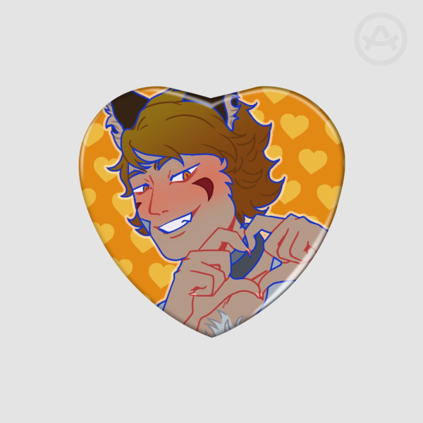 Ren Hana Heart Shape Holographic Badges