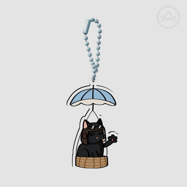 Black Kitty Keychain