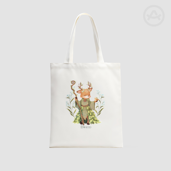 Vertical Part-print Canvas Tote Bags - 13.7″x15.7″(35x40cm)