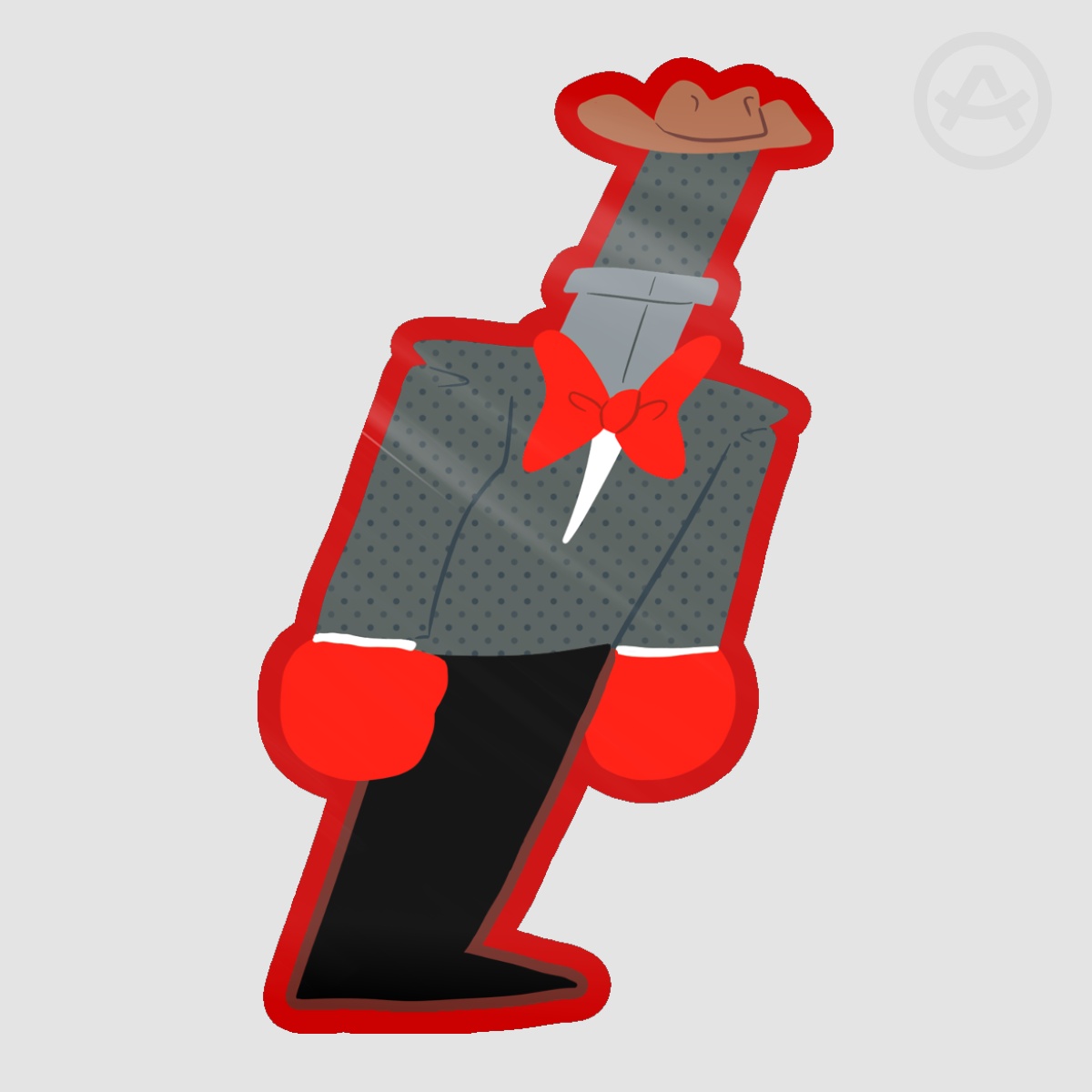 Cowboy Hat Mike Sticker