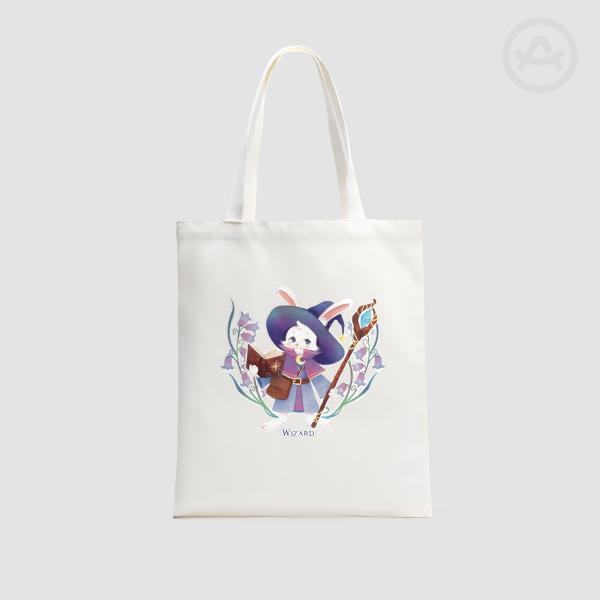 Vertical Part-print Canvas Tote Bags - 13.7″x15.7″(35x40cm)