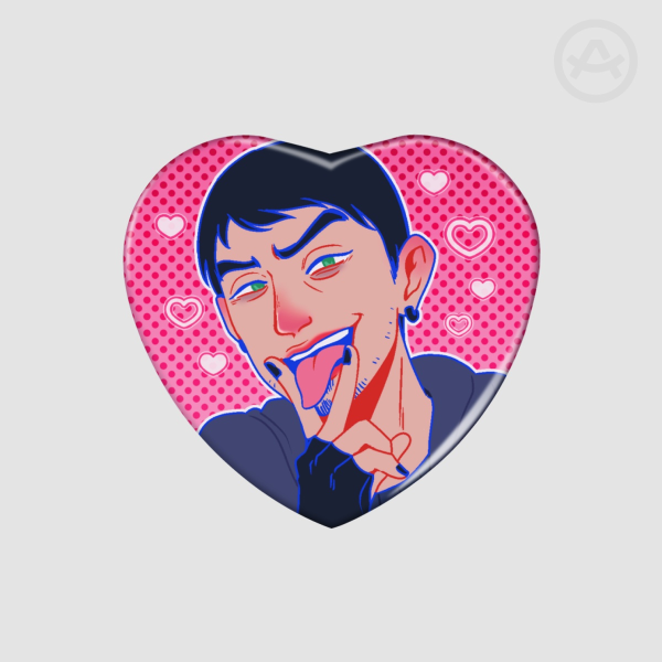 Radek Heart Shape Holographic Badges