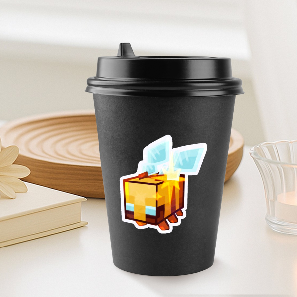 Bee Die Cut Sticker 57mm x 64mm