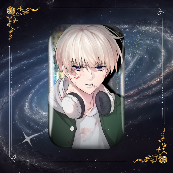 Kaji | Holographic Rectangular Badges