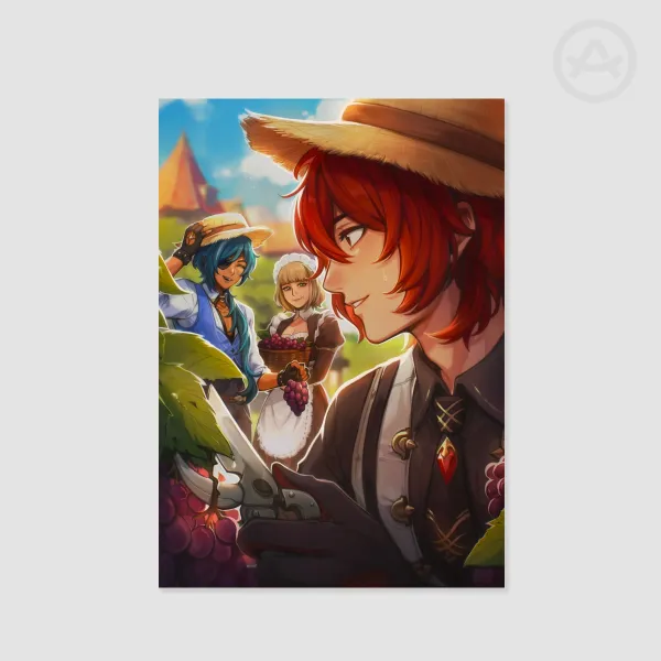 Diluc Birthday Art Print