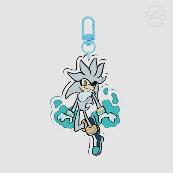 Silver Acrylic Keychain
