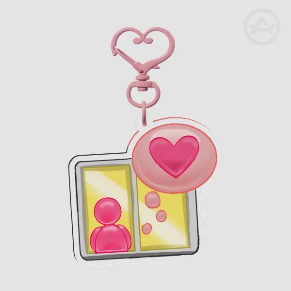 Frutiger aero mii in love Acrylic Keychain