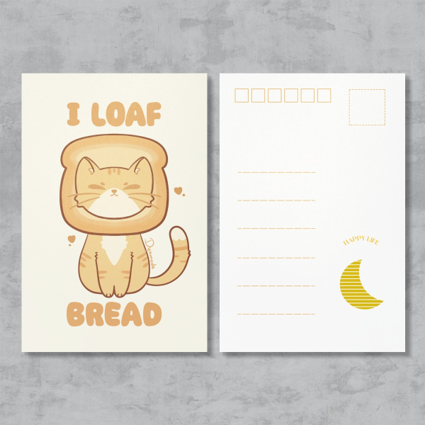 Bread Cat Postcard