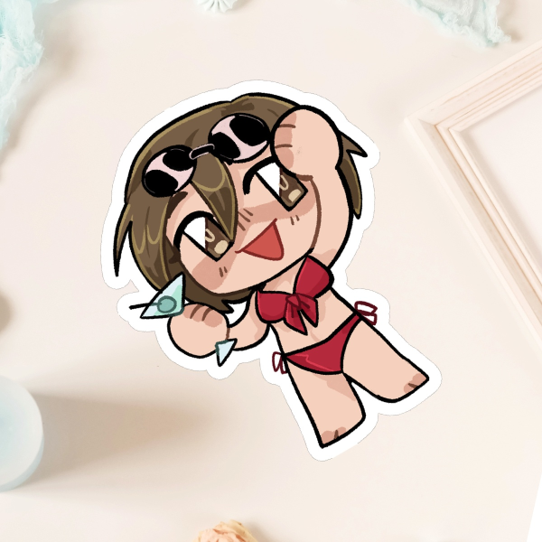 Meiko Beach Vocaloid Sticker