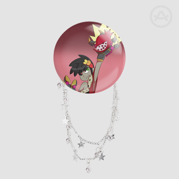Zagreus with Pom of Power Round Badge With Chains