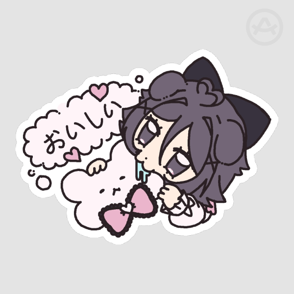 Tsukikoinu Bowner Snack Sticker