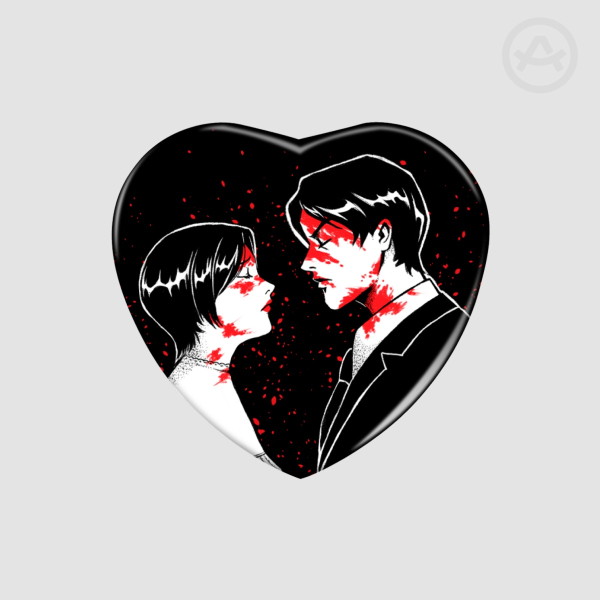 Demo Lovers heart badge