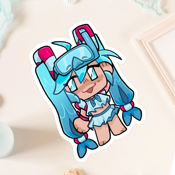 Miku Beach Vocaloid Sticker