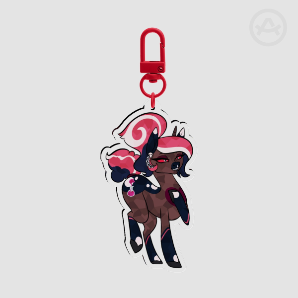 Crystal Pony Velvette Acrylic Keychains